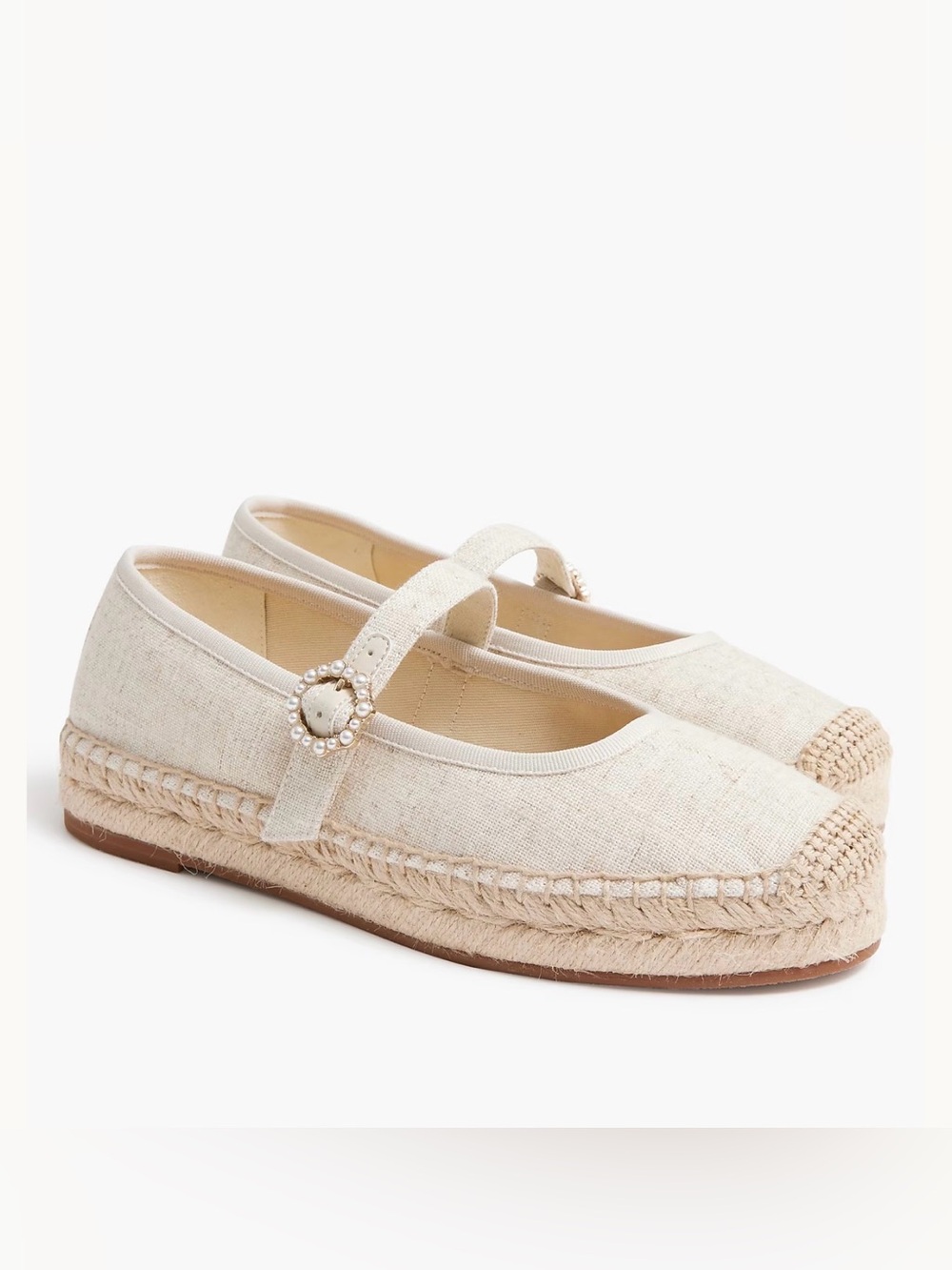 NWT J. Crew Espadrille Mary Jane Flats - Summer Shoes 9.5